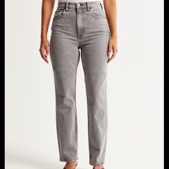 Abercrombie & Fitch curve love ultra high rise 90’a straight jean - Picture 2 of 12